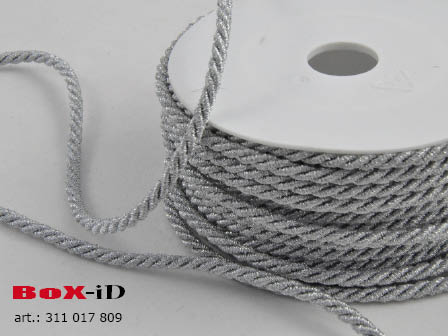 Metal Cording  :  809 zilver             5 mm x 15 m